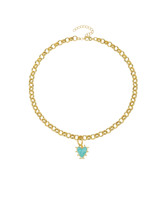 Turquoise Heart Necklace