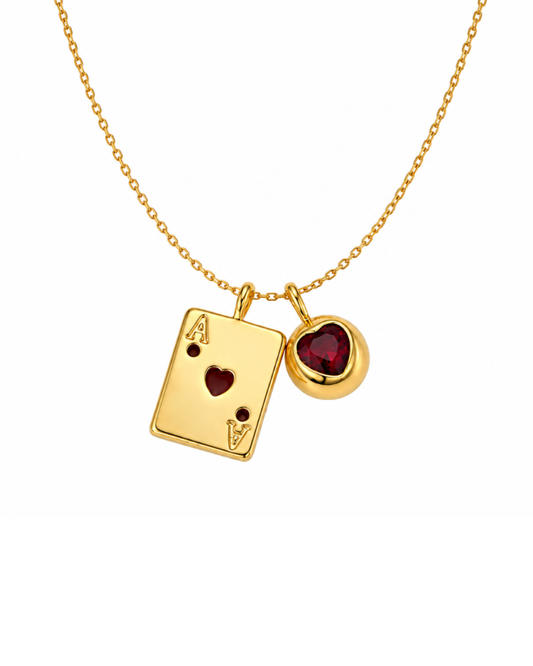 Ace of Hearts Lucky Girl Necklace