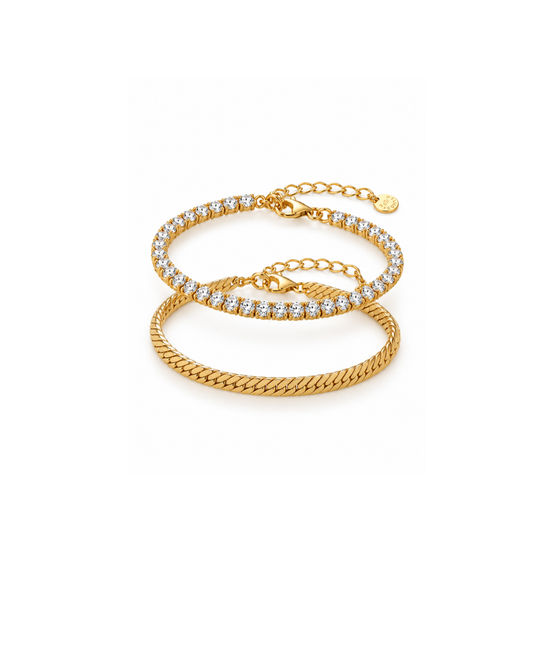 The Signature Bangle Set in Gold